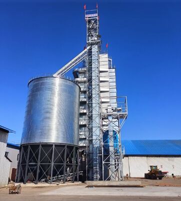 Integrated temperature‑control and tempering operation low‑damage drying equipment for large‑batch grains